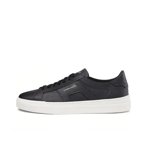 Santoni Lace-up Leather Sneakers