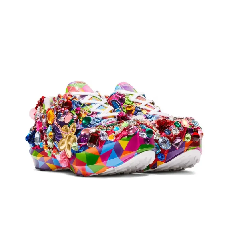 COMME DES GARCONS x SALOMON SR811 Embellished Platform Anti-Slip Wear-Resistant Low-Top Casual Shoes Women's Multicolor-3