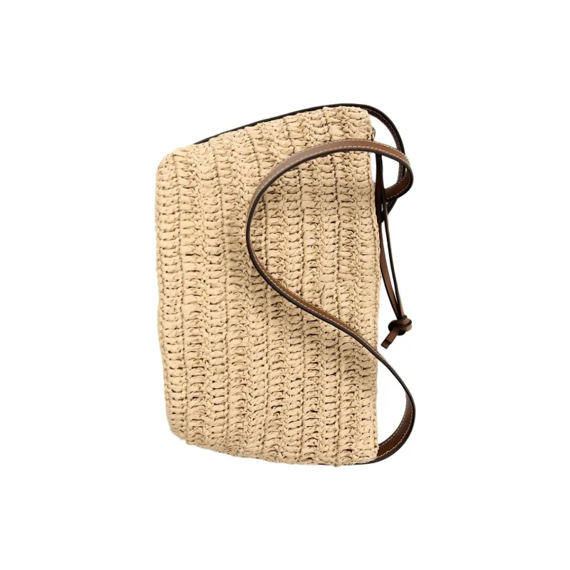 ZARA Cellulose Crossbody Bag Shoulder Bag Women's Dark Brown Yellow-4