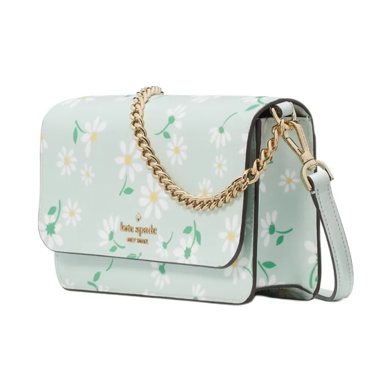 Kate Spade Cross Grain PVC Crossbody Bag, Shoulder Bag Trumpets Women's Crystal Blue Multicolor-1