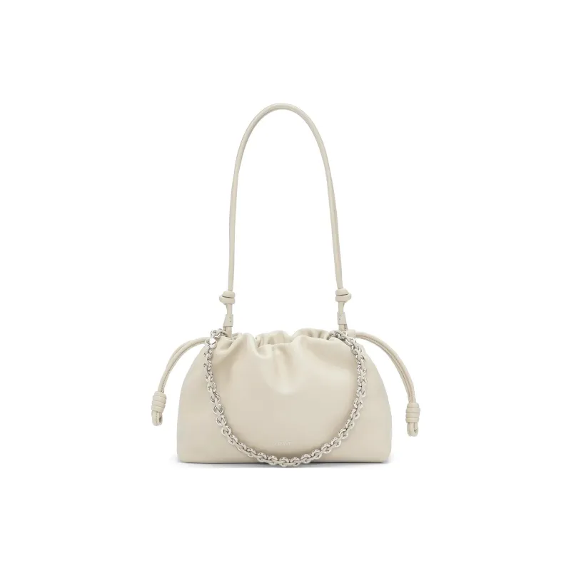 LOEWE Flamenco Sheepskin One Shoulder Crossbody Clutch Women's Sea Salt Color-5