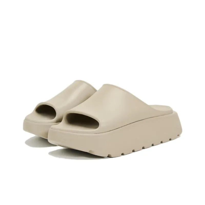 ZARA Slide Slippers 5cm Women's Taupe-1