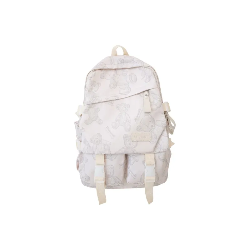SWIMADE Nylon Backpack Unisex Yellow/Red/Black/White-10