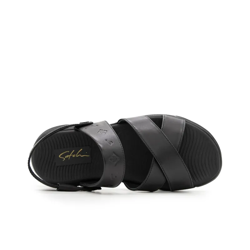 Satchi Beach Sandals Men's Black-3