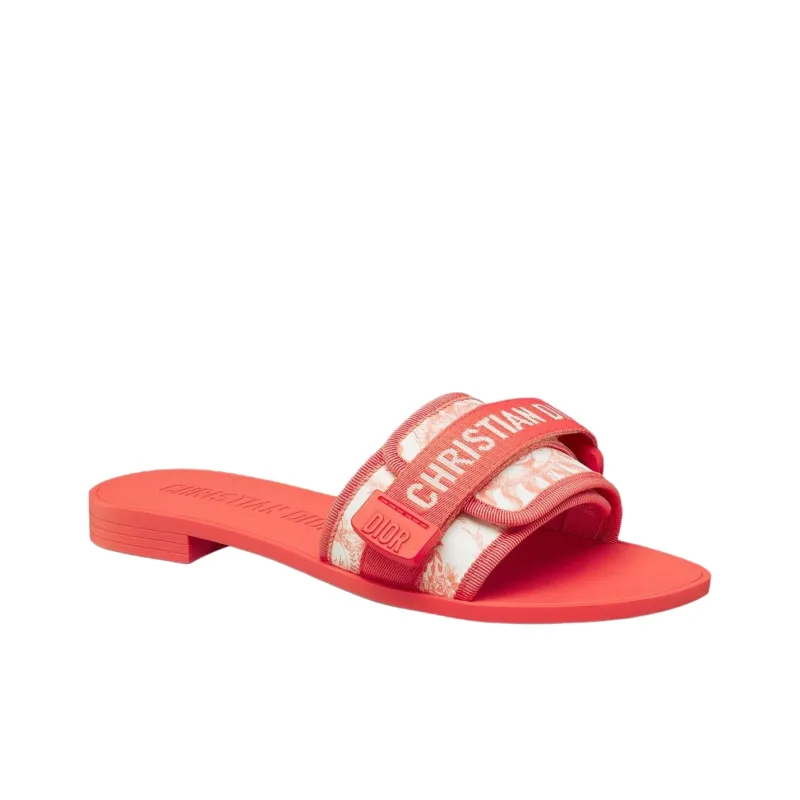 DIOR Dioriviera Slide Slippers Women's Red-2