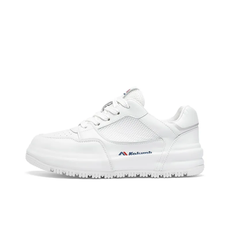 Kolumb Abrasion Resistant, Lightweight, Breathable, Waterproof Low Top Skateboard Shoes Women's White-0