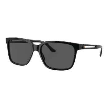 VERSACE Acetate Irregular Shape Sunglasses Men's Black
