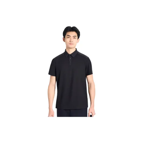 Shu family Polo Shirts Men Black