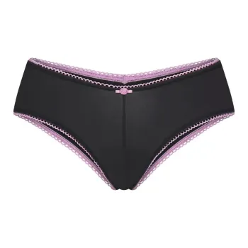 SKIMS FITS EVERYBODY PICOT TRIM TANGA Underpants Women's 1 Pack ONYX PETAL CONTRAST/Agate Flower Petal Contrast