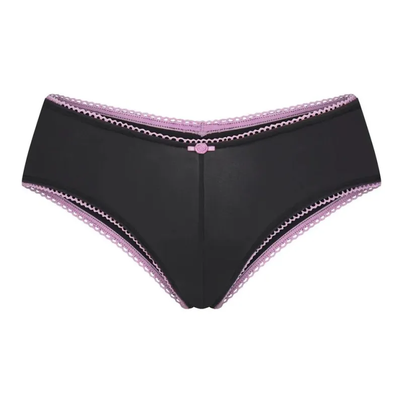 SKIMS FITS EVERYBODY PICOT TRIM TANGA Underpants Women's 1 Pack ONYX PETAL CONTRAST/Agate Flower Petal Contrast-0