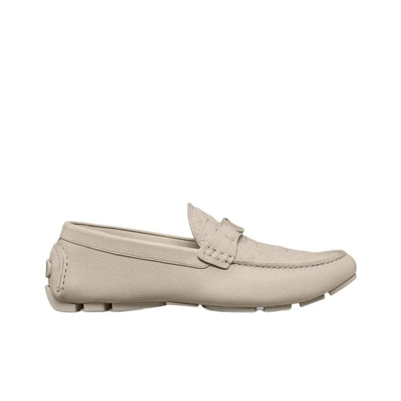 DIOR OBLIQUE Odéon Loafers Men's White-1