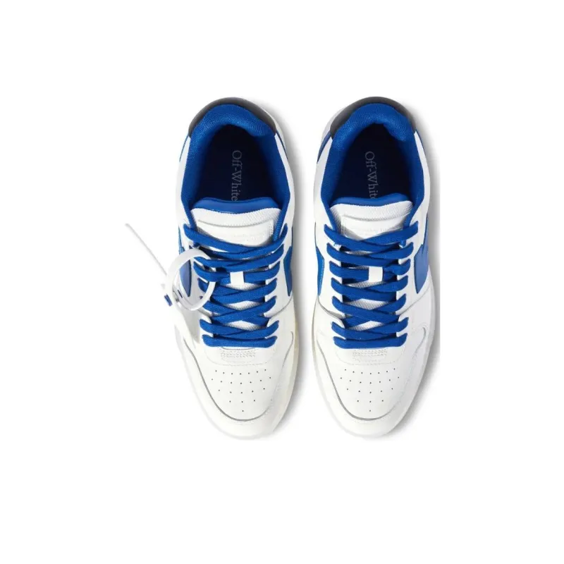 OFF WHITE Out Of Office Ooo Low Tops White Navy Blue-3