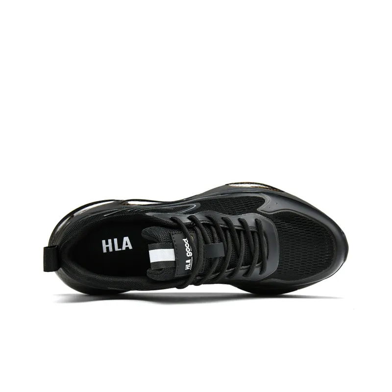 HLA Trendy Breathable Mesh Flyknit Height Increasing Running Casual Shoes-2