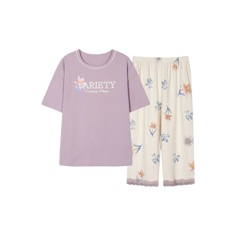 H YXIANG Pajama Set Women's Crystal Purple-0