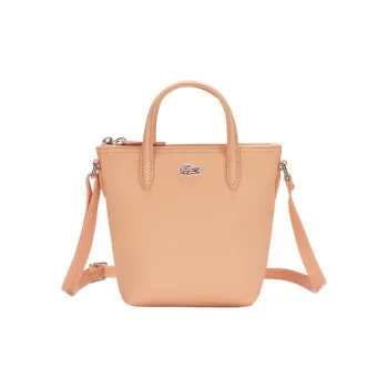 LACOSTE PVC Shoulder Bag Crossbody Bag Handbag Small Size Women's Pink Red