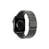 Black-Stainless Steel One-Link Magnetic Clasp Steel Band (Strap Only)