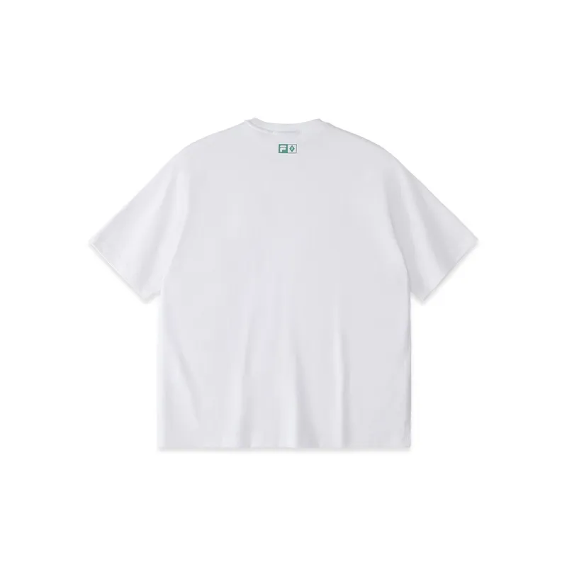 FILA FUSION T Shirts Unisex Bright White-1