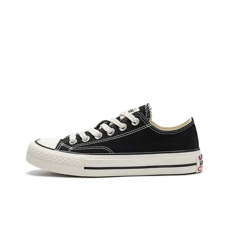 Dafu Leaps Forward Slip Resistant, Abrasion Resistant, Breathable, Lightweight Low Top Canvas Shoes Unisex Black-0