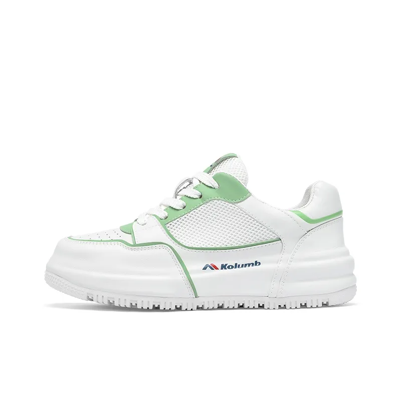 Kolumb Abrasion Resistant, Lightweight, Breathable, Waterproof Low Top Skateboard Shoes Women's White-5