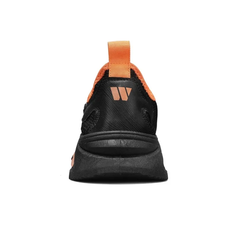 Warrior Wear resistant Lightweight Breathable And Non slip. Low Top Casual Shoes Men's Black Orange-4