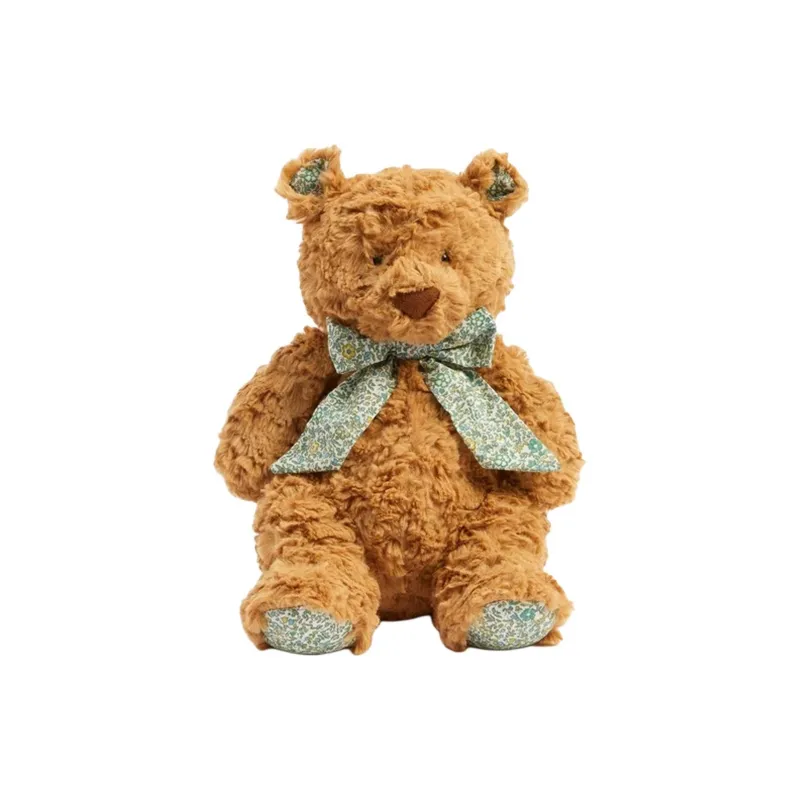 JELLYCAT Barcelona Bear Collection Barcelona Bear Floral Bowknot Bear Dolls Plush Doll 28cm High-2