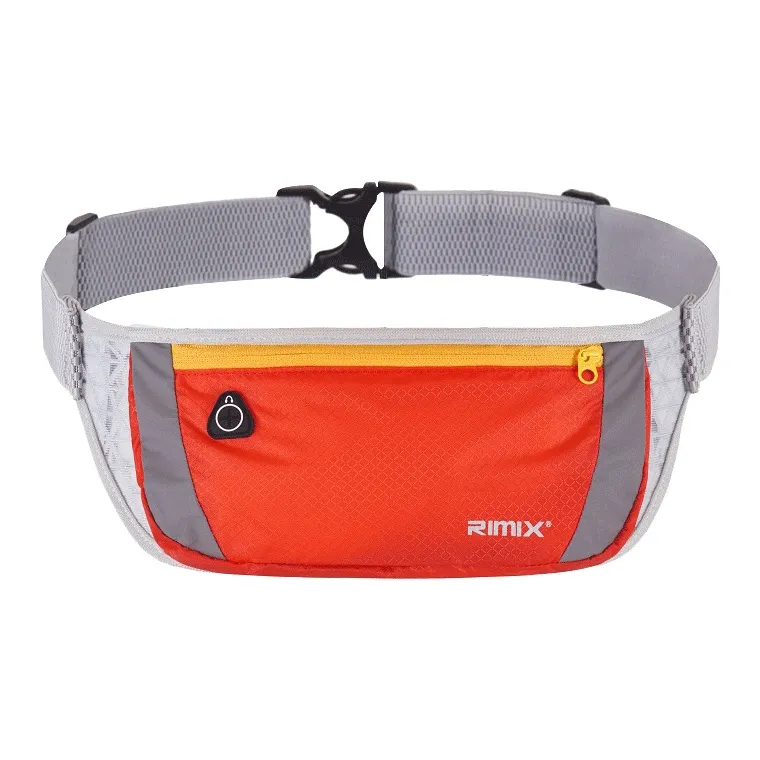 RIMIX Polyester With Nylon Belt Night Run Small Fanny Pack Regular Unisex Black/Blue/Orange-5
