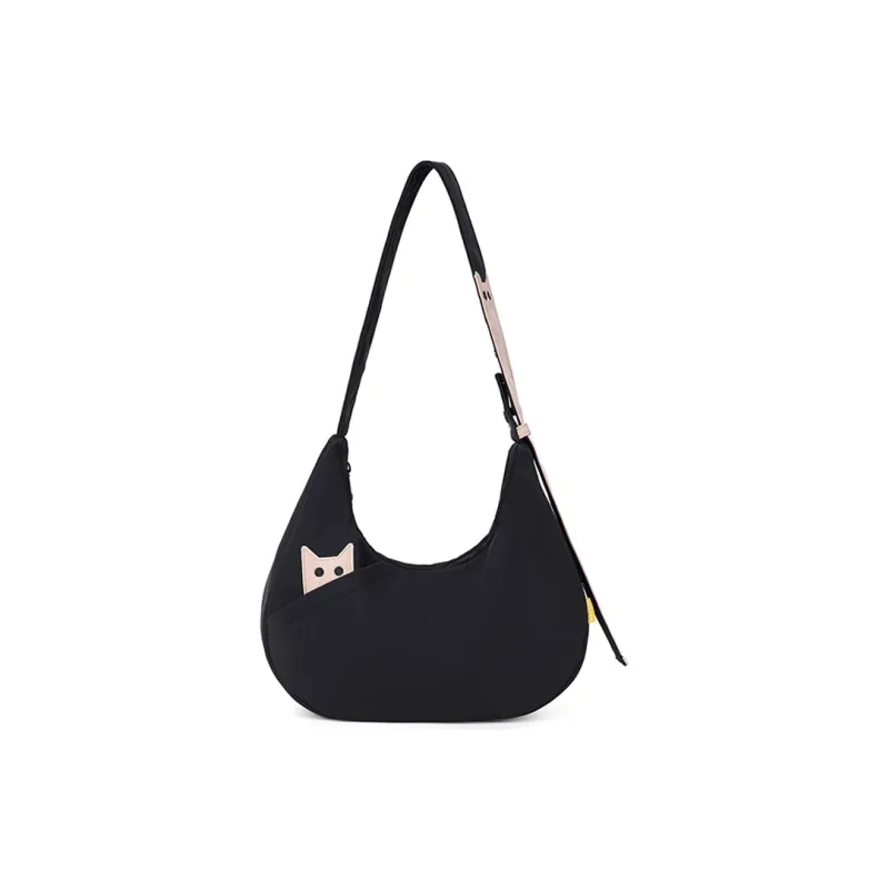 NOXXON Nylon Fabric Shoulder Bag, Crossbody Bag Regular Women's Khaki/Haze Blue/Obsidian Black-8