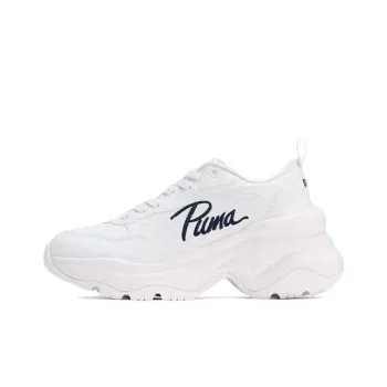 PUMA Anti Slip Wear Resistant Low Top Casual Shoes Women's White Black