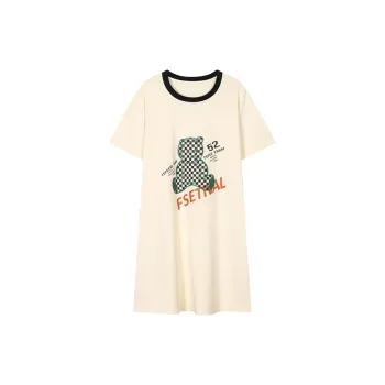 H-YXIANG Nightgown Women's White