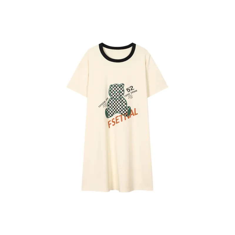 H YXIANG Nightgown Women's White-0
