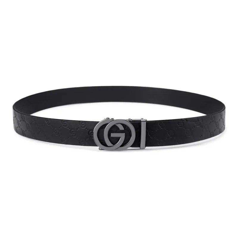 GOLF Top Grain Cow Leather Automatic Buckle Genuine Leather Belt Men's Multicolor 3.5cm-8