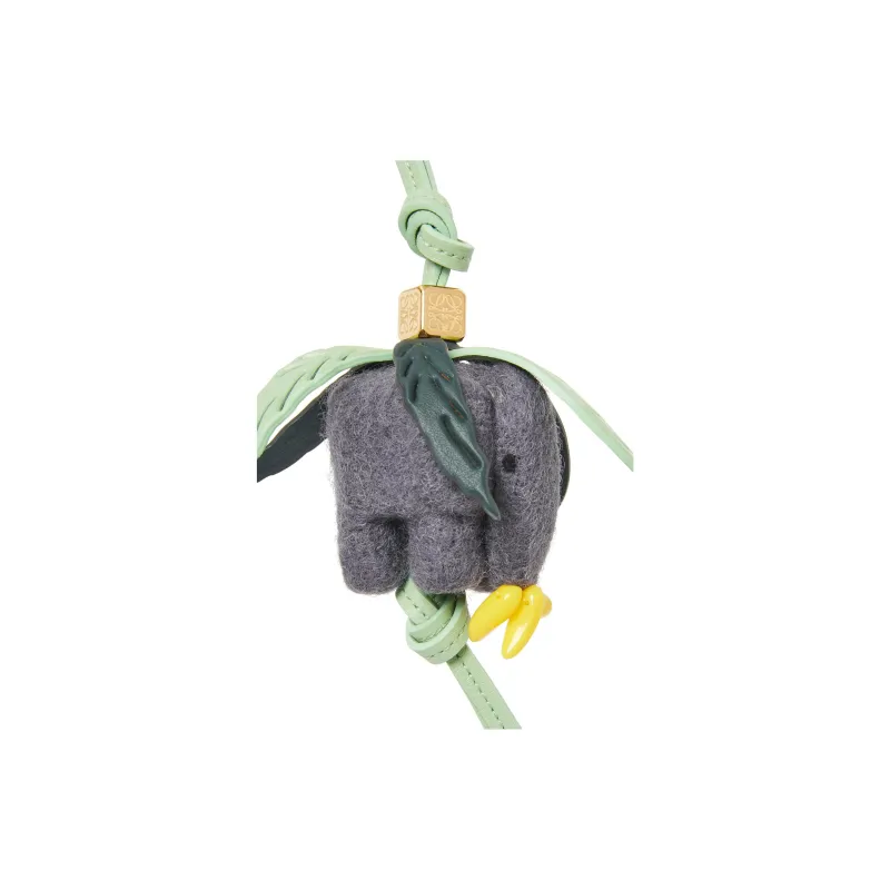 LOEWE Fabric With Cow Leather Pendant Women's Gold & Gray-1