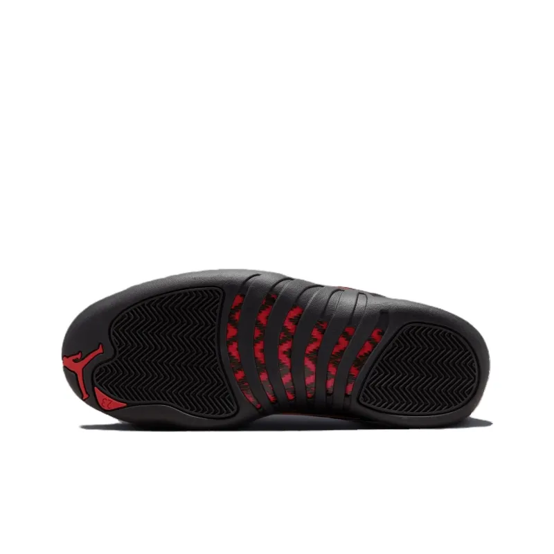 Jordan Air Jordan 12 'Bloodline' Mid-Top Basketball Shoes Men's Black Red-4