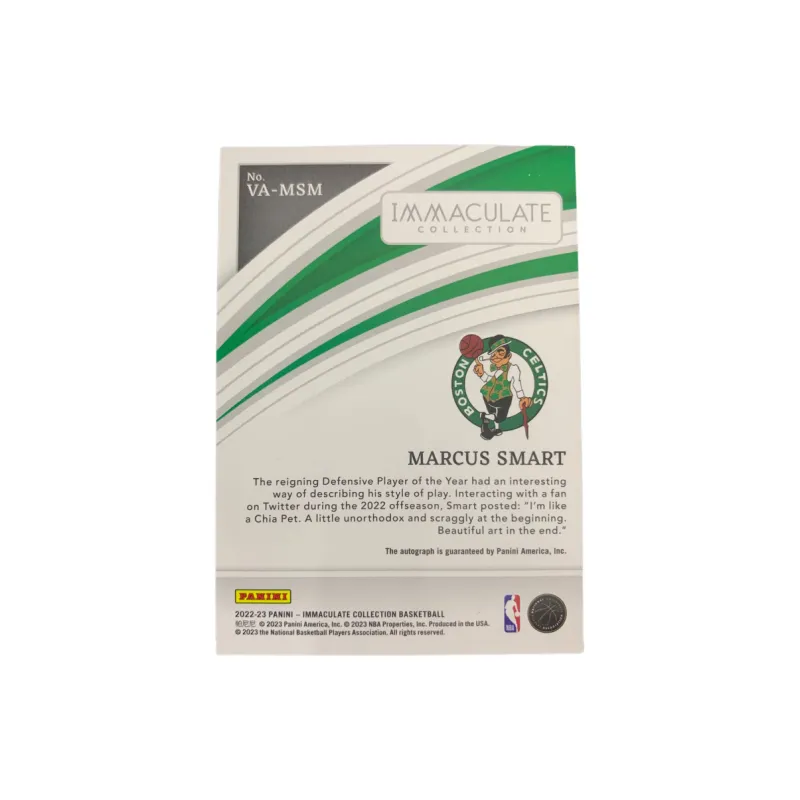 PANINI 2022 23 Immaculate Marcus Smart Celtics Card Signature 88/99 Sports Cards 1 Pc-1