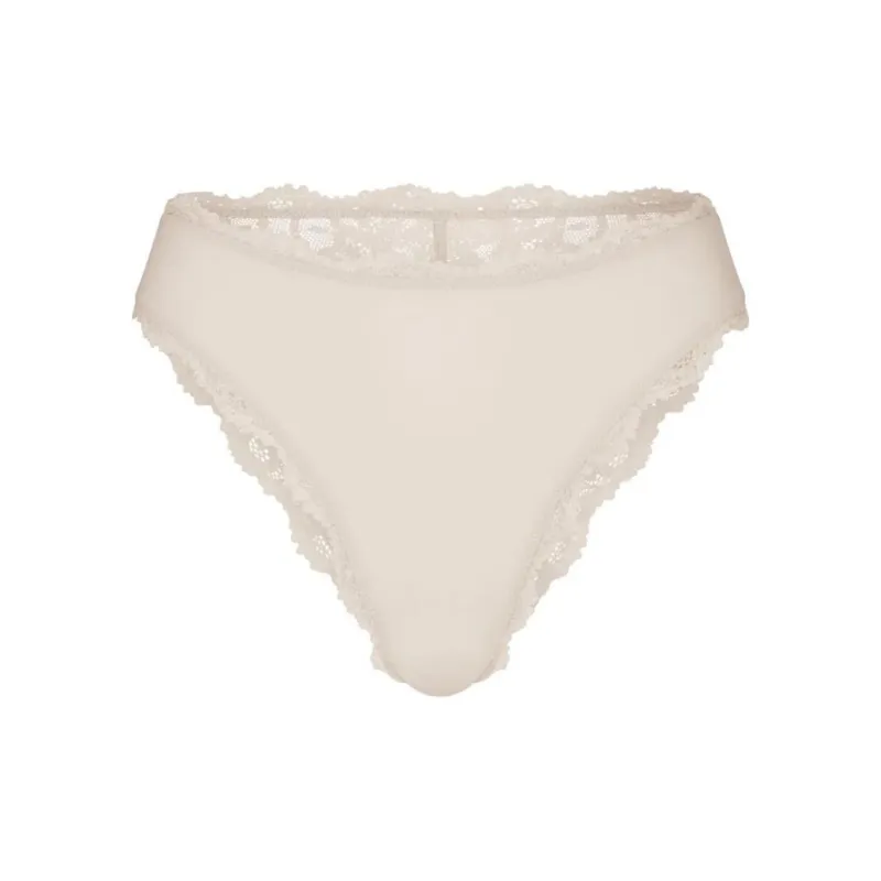 SKIMS FITS EVERYBODY LACE CHEEKY BRIEF Underpants Women's 1 Pack STONE/Stone Color-0