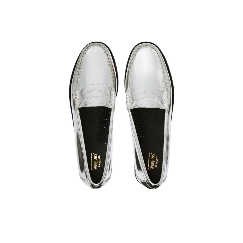 G.H. Bass & Co. Weejuns Penny Loafers Women's Silver-3