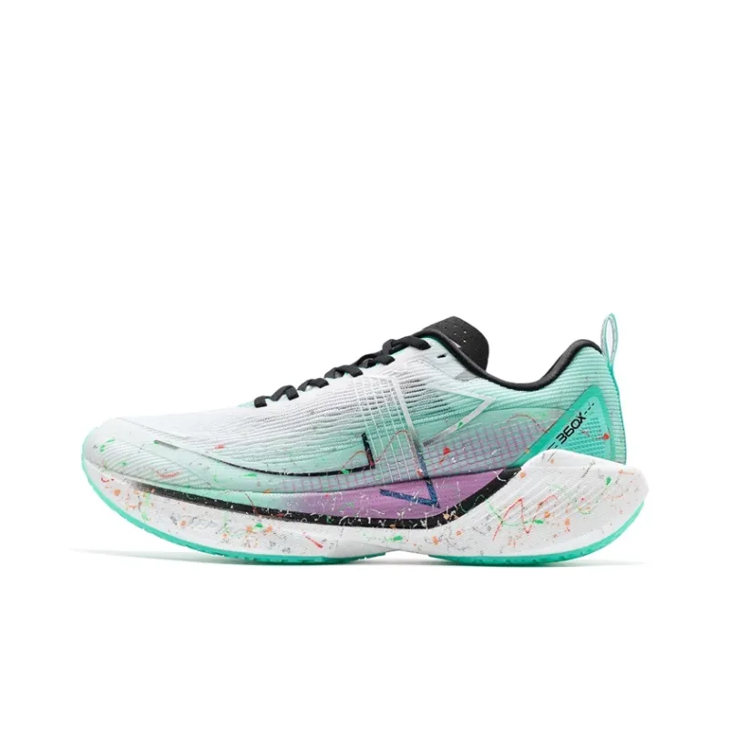 XTEP 360X Abrasion Resistant Low Top Long Distance Running Sprint Running Shoes Men's Dark Night Iridescent-0