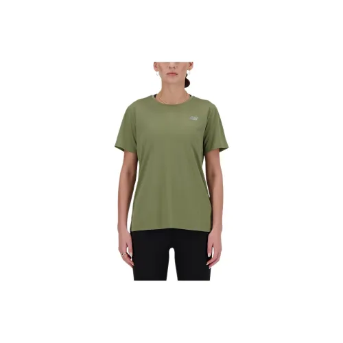 New Balance T-Shirts Women's Dark Color Peridot