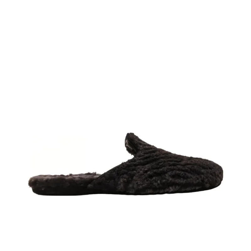 MANOLO BLAHNIK Wrap-toe Slippers Men's Black-1