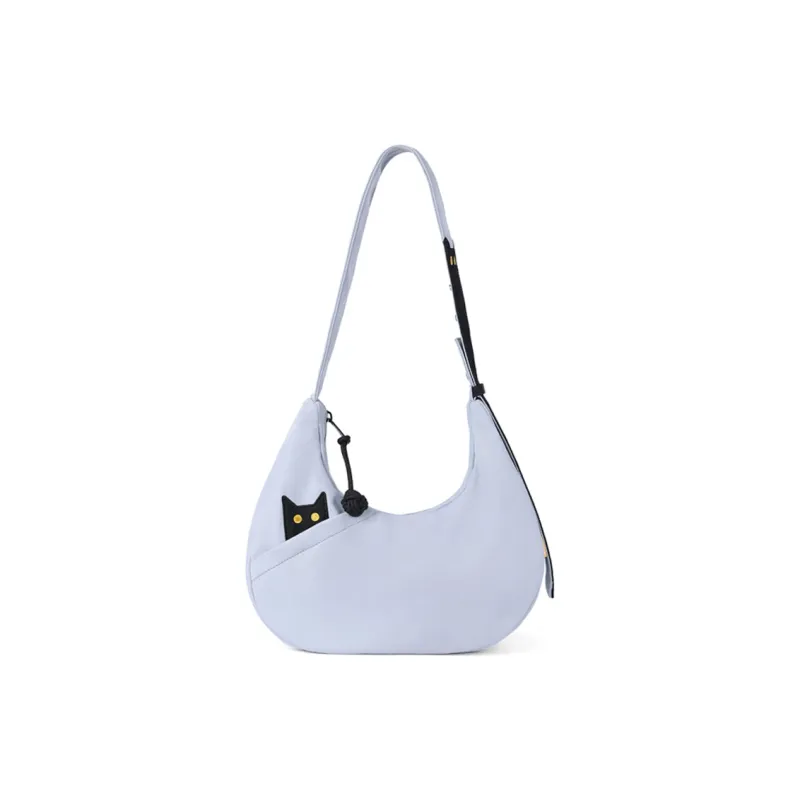 NOXXON Nylon Fabric Shoulder Bag, Crossbody Bag Regular Women's Khaki/Haze Blue/Obsidian Black-5