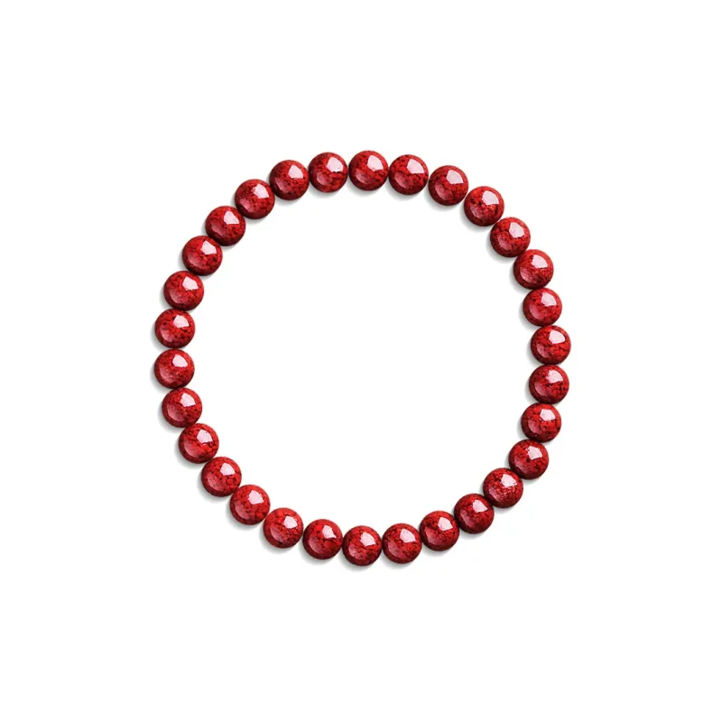 Moon Jewelry Reconstructed Cinnabar Bracelets Unisex-0