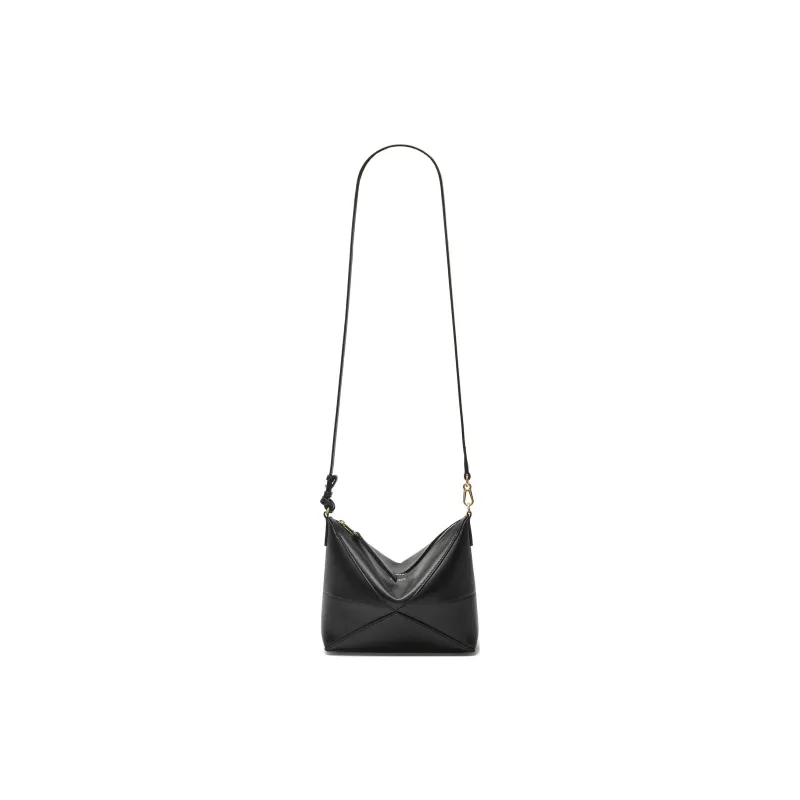LOEWE Cow Leather Crossbody Handbag Shoulder Bag Women's Black-1