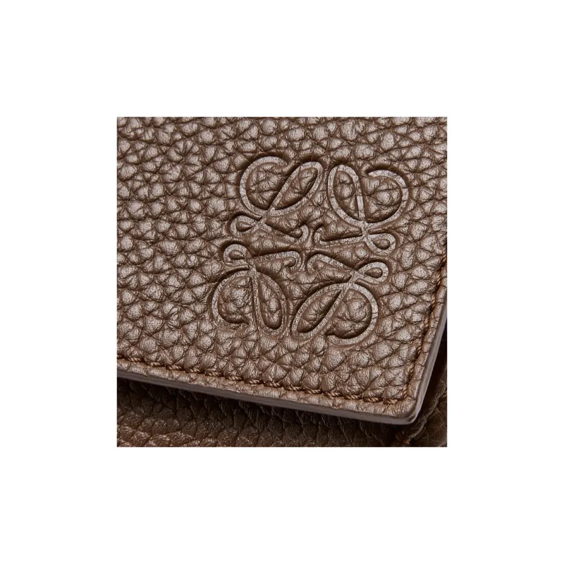 LOEWE Puzzle Grained Calfskin Handbag Shoulder Bag Crossbody Bag Large Size Women's Dark Brown-7