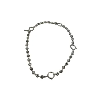 JUSTINE CLENQUET Brass, Palladium Plated Necklaces Women's Silver
