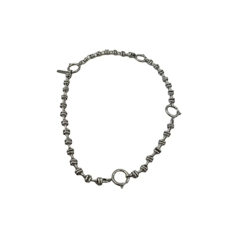 JUSTINE CLENQUET Brass, Palladium Plated Necklaces Women's Silver-0