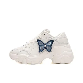 PUMA Pulsar Wedge Butterfly Wear Resistant Low Top Chunky Sneakers Women's White