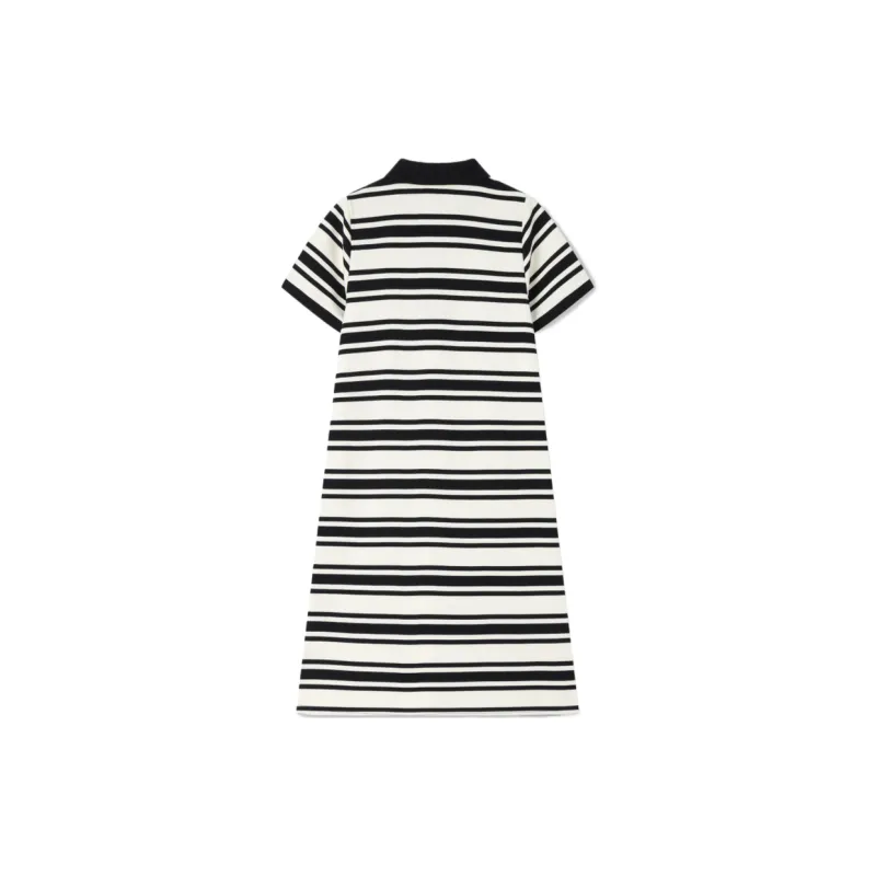 GAP Short-Sleeved Dresses Women's Black White Stripes-1