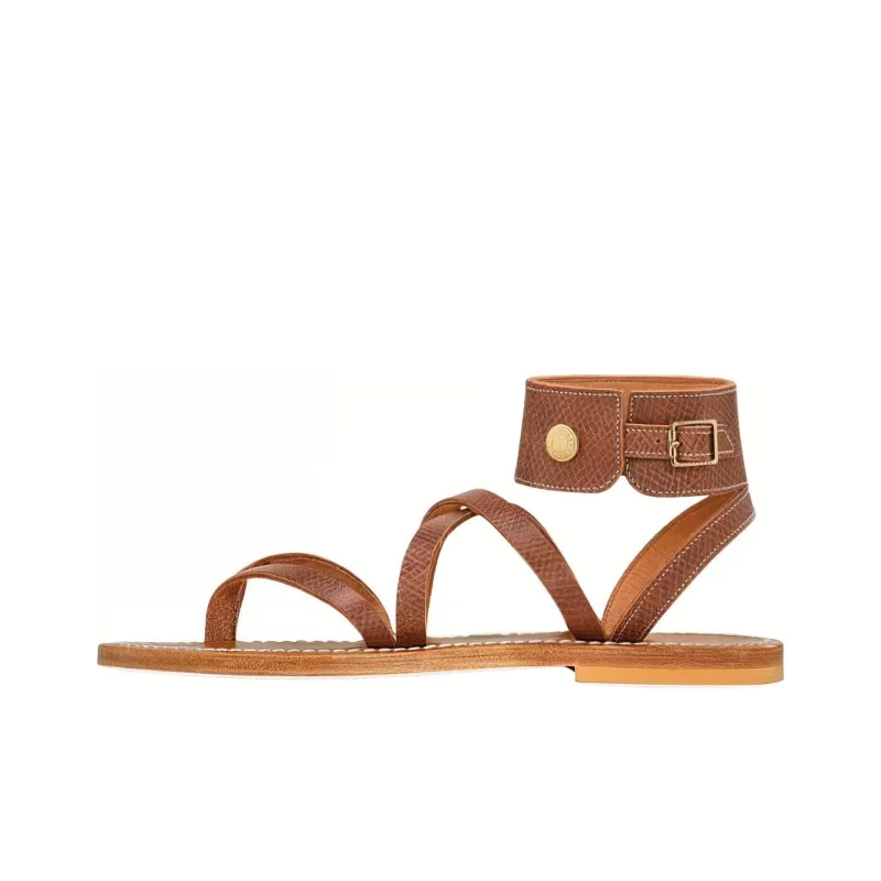 LONGCHAMP One Strap Sandals Women's Brown-0