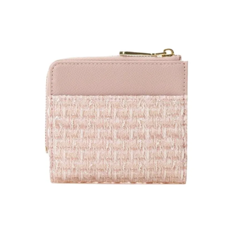 SAMANTHA THAVASA Synthetic Leather Bonded Polyester Wallet Women's Pink & Beige-3