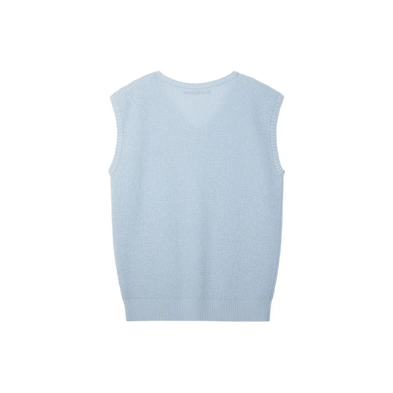 Rest&Recreation OVERSIZED V-NECK KNIT VEST Vest Unisex SKY BLUE/Sky Blue-1